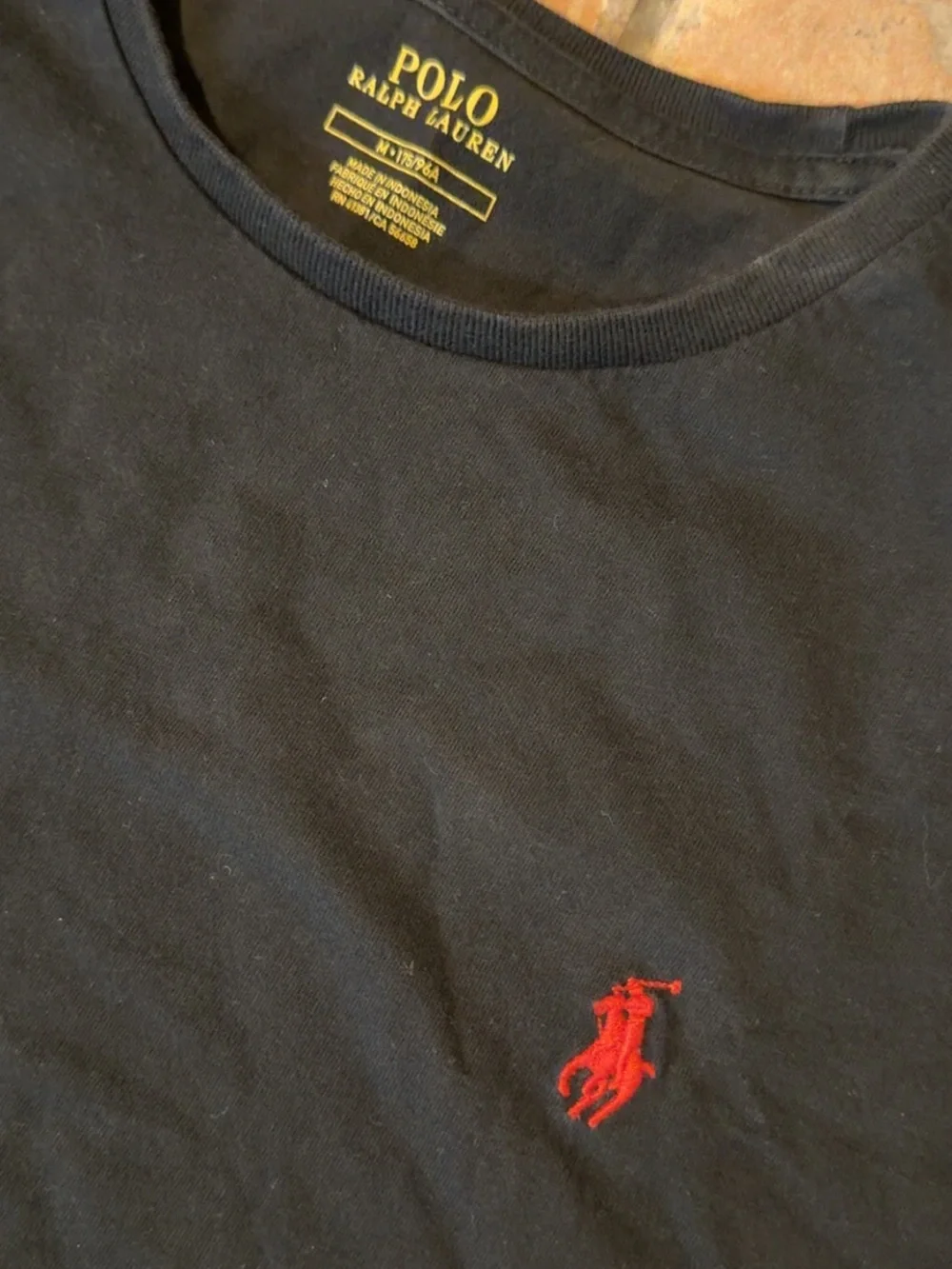 Polo by Ralph Lauren Black Short Sleeve Crew Tee with Red Pony